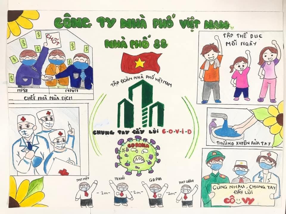 Tác phẩm đẹp ” Sắc màu Nhà Phố Việt Nam xua tan Covid”